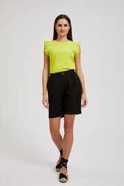 Шорти з додаванням льону L-SH-4316 BLACK