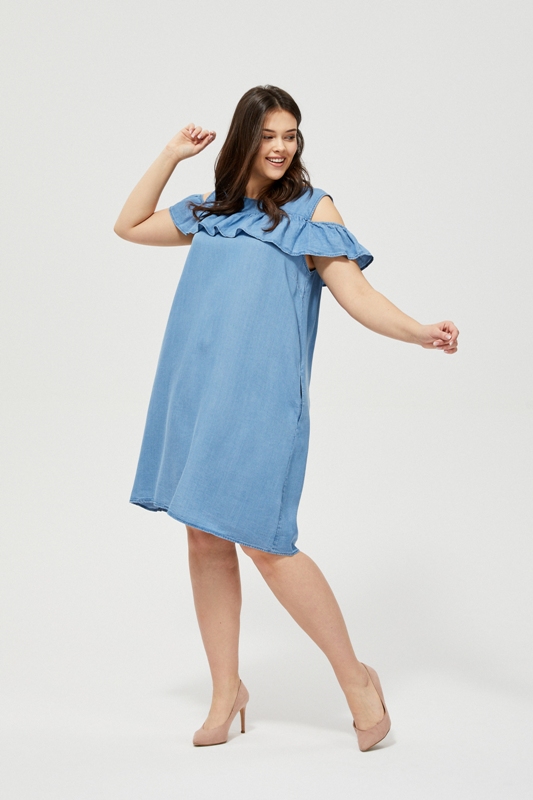 платье с рюшей