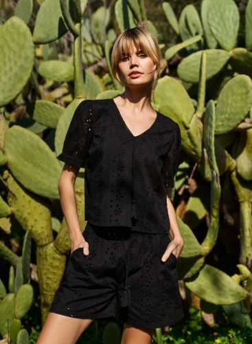 Блузка L-KO-4642 BLACK