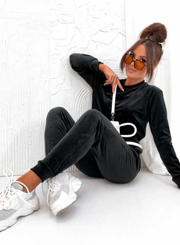 Комплект велюровий: кофта і штани 