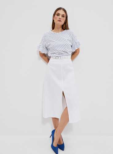 Спідниця L-SC-4020 WHITE льон