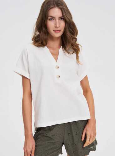 Футболка лакоста L-TS-4700 OFF WHITE