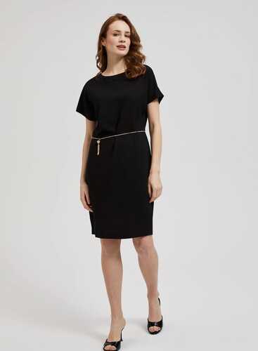 Сукня з додаванням льону L-SU-4326 BLACK