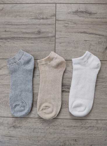 Шкарпетки в упакуванні 3пари) L-SK-4310 OFF WHITE 