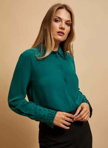 Блузка Z-KO-4237 D.GREEN