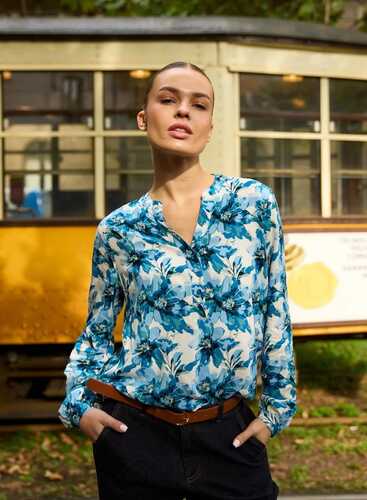 Блузка L-KO-4906 BLUE