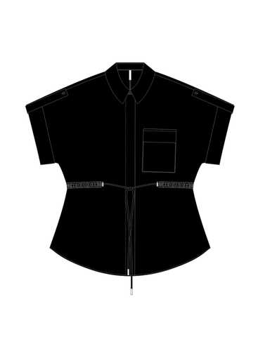 Блузка з додаванням льону L-KO-4928 BLACK