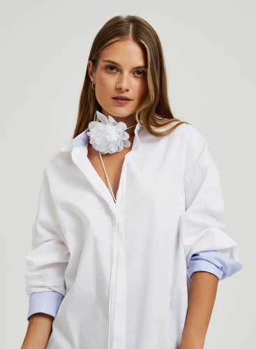 Брошка-чокер квітка Z-NA-4500 WHITE