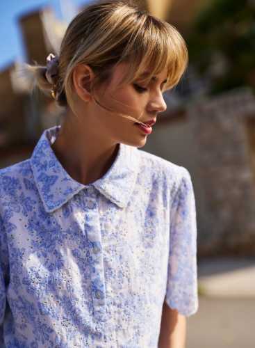 Блузка L-KO-4668 BLUE