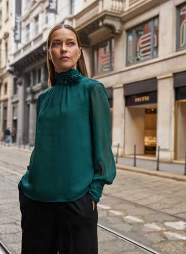 Блузка Z-KO-4829 D.GREEN