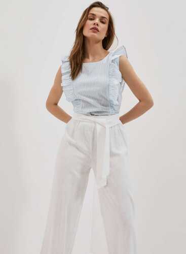 Блузка L-KO-4057 WHITE_L.BLUE